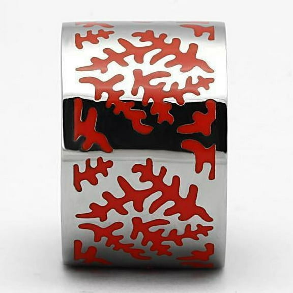 TK821 - High polished (no plating) Stainless Steel Ring with Epoxy in Siam