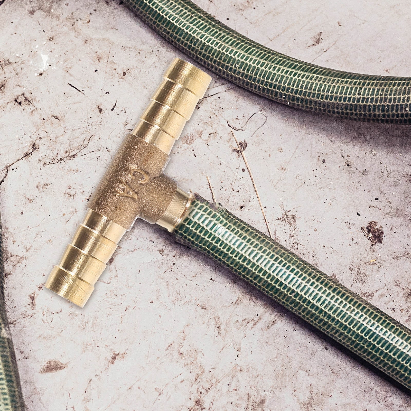 HONMEET Pipe Connector Air Hose Fitting Golden 5Pcs