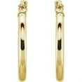 thumbnail image 3 of Auriga Fine Jewelry 14k Yellow Gold Tube 20 mm Hoop Earrings for Women, 3 of 5