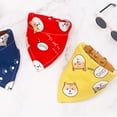 thumbnail image 6 of SPRING PARK Dog Collar Neckerchief Cute Cartoon Printing Adjustable Small Dog Collars Puppy Pet Slobber Towel, 6 of 7