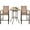 Brown, variant on Giantex 3-Piece Steel Outdoor Bistro Sets with Bar Stools and Tempered Glass Bar Table, Black