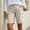 Beige women cargo shorts a1, variant on Cagogo Cargo Pants for Women High Waisted with Pockets Solid Casual Bermuda Shorts Regular Fit Workwear Shorts Lounge Travel Beach Summer, Navy S