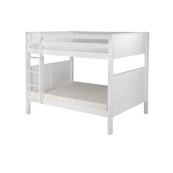 Camaflexi Full over Full Bunk Bed - Panel Headboard - White Finish
