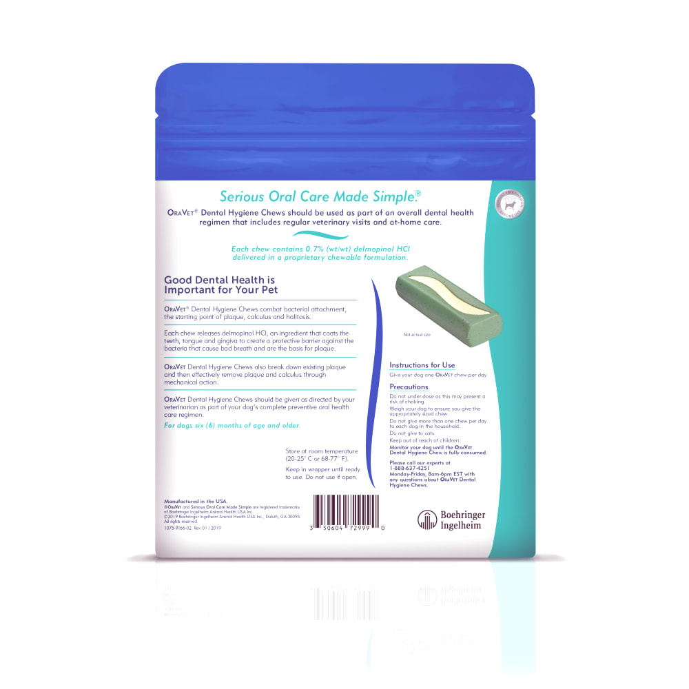 OraVet Dental Care Hygiene Chews for Small Dogs, 30 Count photo 2