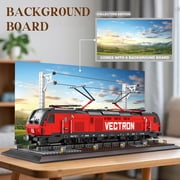 Train Building Block Kit with Base, MOC City Train Sets, Classic Vectron Electric Truck 66019,1757 PCS