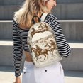 thumbnail image 7 of Balery Western Desert Cowboys1 Vintage Canvas Backpack for Men and Women - Large Capacity, Durable Travel Laptop Bag for School, Work, Hiking, and Outdoor Activities, 7 of 7