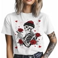 thumbnail image 4 of Camisetas casuales de manga corta con calaveras para hombre, camisetas gráficas para el Día de San Valentín, 4 of 8