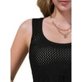 thumbnail image 5 of INSPIRE CHIC Women's Cropped Sweater Vest Crochet Sleeveless Tie Front Summer Beach Tops M Black, 5 of 6