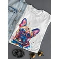 thumbnail image 3 of Pastell Colorful French Bulldog T-Shirt Women -Weekday Best Designs, Female 4X-Large, 3 of 4