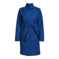 thumbnail image 3 of Mark Alan Women’s Long Asymmetrical Wrap Coat with Belt, 3 of 5