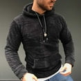 thumbnail image 2 of zfwon Mens Sherpa Fleece Hoodie Thick Plush Warm Sweatshirts Thermal Long Sleeve Jumpers with Pokcet Thick Fuzzy Fluffy Sweatshirt Drawstring Basic Hooded Pullover Winter, 2 of 6