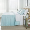 thumbnail image 2 of JML 3 Piece Ruffle Skirt Bedspread Set Queen Size,Blue Polka Dot Coverlet with 30" Drop, 2 of 6