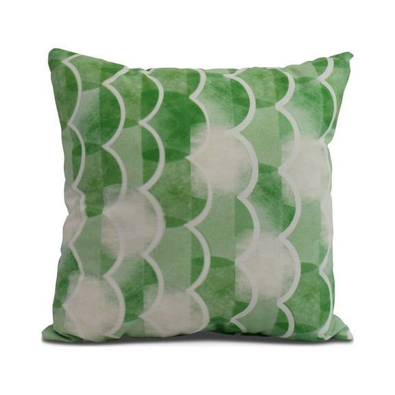 Simply Daisy, 18 x 18 inch, Zircoland , Geometric Print Pillow, Green