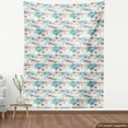 thumbnail image 3 of Ambesonne Lighthouse Fabric by the Yard Upholstery, Nautical Whale Boats, 2 Yards, Multicolor, 3 of 4