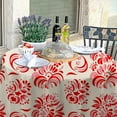 thumbnail image 4 of Coolnut Round Tablecloth Abstract Red Flowers Seamless Modern Table Cover for Home Decoration Washable Table Cloth for Dinner Picnic 60in, 4 of 5
