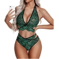 thumbnail image 2 of Gibobby Conjunto de lencería de encaje Camisón de encaje para mujer, lencería sexy de encaje para novia(Verde, 4XG), 2 of 5