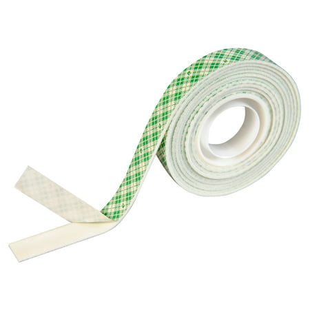 Scotch Double Coated Permanent Mounting Tape, 1/2 W X 75 L in, 2 lb, Clear, High Density