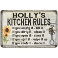 thumbnail image 1 of Holly's Kitchen Rules Chic Sign Vintage Decor 8 x 12 High Gloss Metal 208120032189, 1 of 1