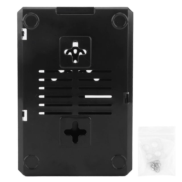 Shell Protective Box Frosted Case Cover ABS for Raspberry Pi 3B 3B+ E Style with Screws(Black )
