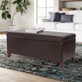 thumbnail image 3 of Homebeez 42 inch Wide Rectangle Lift Top Storage Ottoman Bench, Faux Leather with Large Storage Space for The Living Room, Entryway, Bedroom, 3 of 6