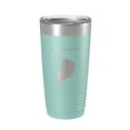 thumbnail image 1 of Nambe Lake Map Tumbler Travel Mug Insulated Laser Engraved Coffee Cup New Mexico 20 oz Teal, 1 of 1