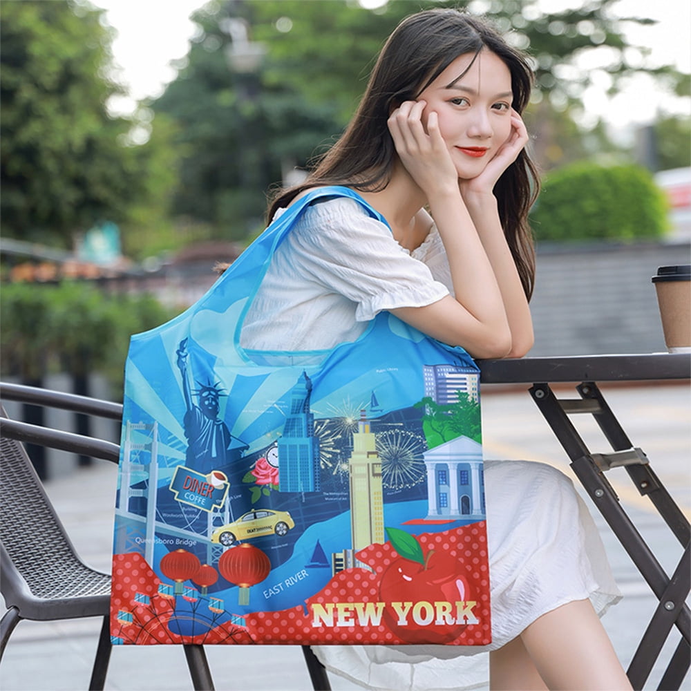 Popular Foldable Reusable Eco Bag Storage Shopping Tote Grocery Bags For WomenCA 