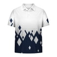 thumbnail image 5 of CHGBMOK Mens Short Sleeve Button Collared Neck Casual Shirts Summer Trendy Printed Stretch Top, 5 of 6