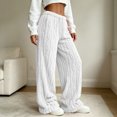 thumbnail image 4 of Yirov Fluffy Pajama Pants for Women Comfy Soft Fuzzy Pj Bottoms Loungewear Drawstring Fleece Sleepwear for Winter, 4 of 7