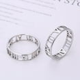 thumbnail image 4 of Anillo de acero de titanio europeo y americano, anillo de joyería de acero inoxidable hueco simple para mujer, anillo de pareja para hombres, 4 of 6