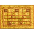 thumbnail image 1 of Ahgly Company Machine Washable Indoor Rectangle Abstract Yellow Contemporary Area Rugs, 8' x 12', 1 of 4