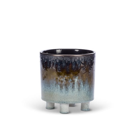 Set of 1 Small Ombre Glaze Planter with Feet