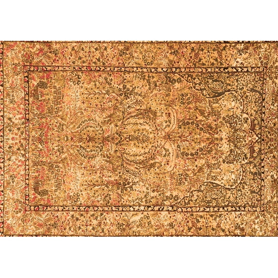 Ahgly Company Indoor Rectangle Persian Orange Traditional Area Rugs, 2' x 4'
