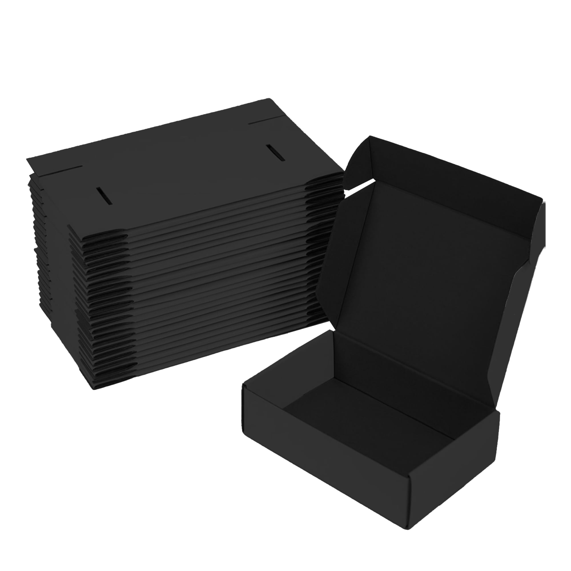 Ucanpack Deluxe Mailer Box Corrugated Moving Boxes 3mm Thick Medium 8x6x4", Black - 50 Pcs Pack