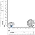 thumbnail image 6 of Gem Stone King 0.90 Cttw Persian Blue Moissanite and White Created Sapphire 3-Stone Engagement Ring for Women | 925 Sterling Silver | Round 6MM | Three Stone Wedding Anniversary Promise Ring | Size 5, 6 of 6