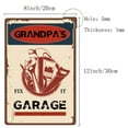 thumbnail image 2 of Metal Vintage Tin Sign Grandpa’s Fix It Garage Repay With Just Smiles And Hugs Wall Decor Decoration for Home Wall Art Kitchen Bar Pub Garage Vintage Retro Poster Plaque 8 x 12 Inch, 2 of 6