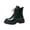 Dark Green, variant on Women's Platform Combat Boots Stylish Fashion Lace-Up Ankle Short Bootie Punk Motorcycle Leather Boots for Fall Winter