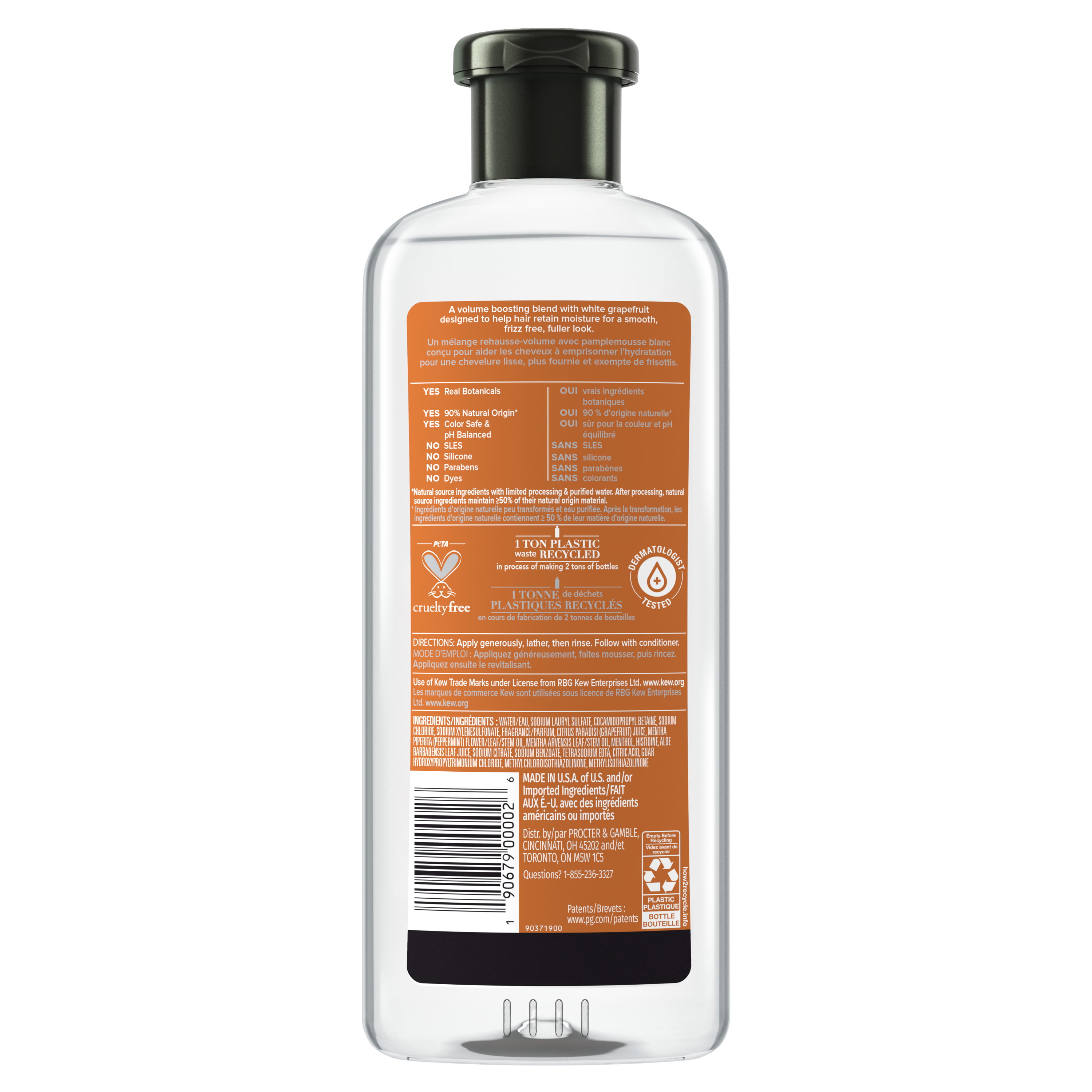 Herbal Essences bio:renew White Mint Naked Volume Shampoo, 13.5 fl - Walmart.com