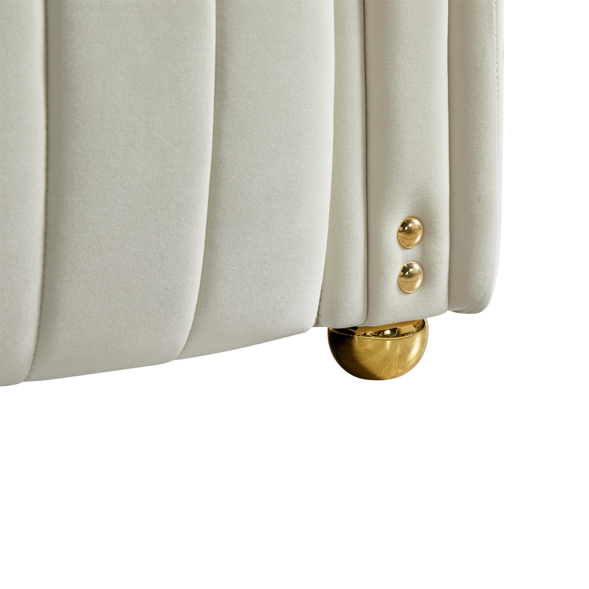 Resenkos Velvet Futon Sofa, Loveseat Couch for Living Room, Bedroom Apartment, Studio and Small Space, White Resenkos Velvet Futon Sofa, Loveseat Couch for Living Room, Bedroom Apartment, Studio and Small Space, White