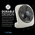 thumbnail image 4 of Treva 5 inch Portable Battery Powered 2 Speed Personal Desktop Fan, Gray, 2 Pack, 4 of 8