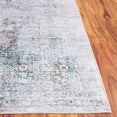 thumbnail image 6 of SAFAVIEH Arizona Carson Distressed Polyester Machine Washable Area Rug, Dark Green/Beige, 4' x 6', 6 of 13