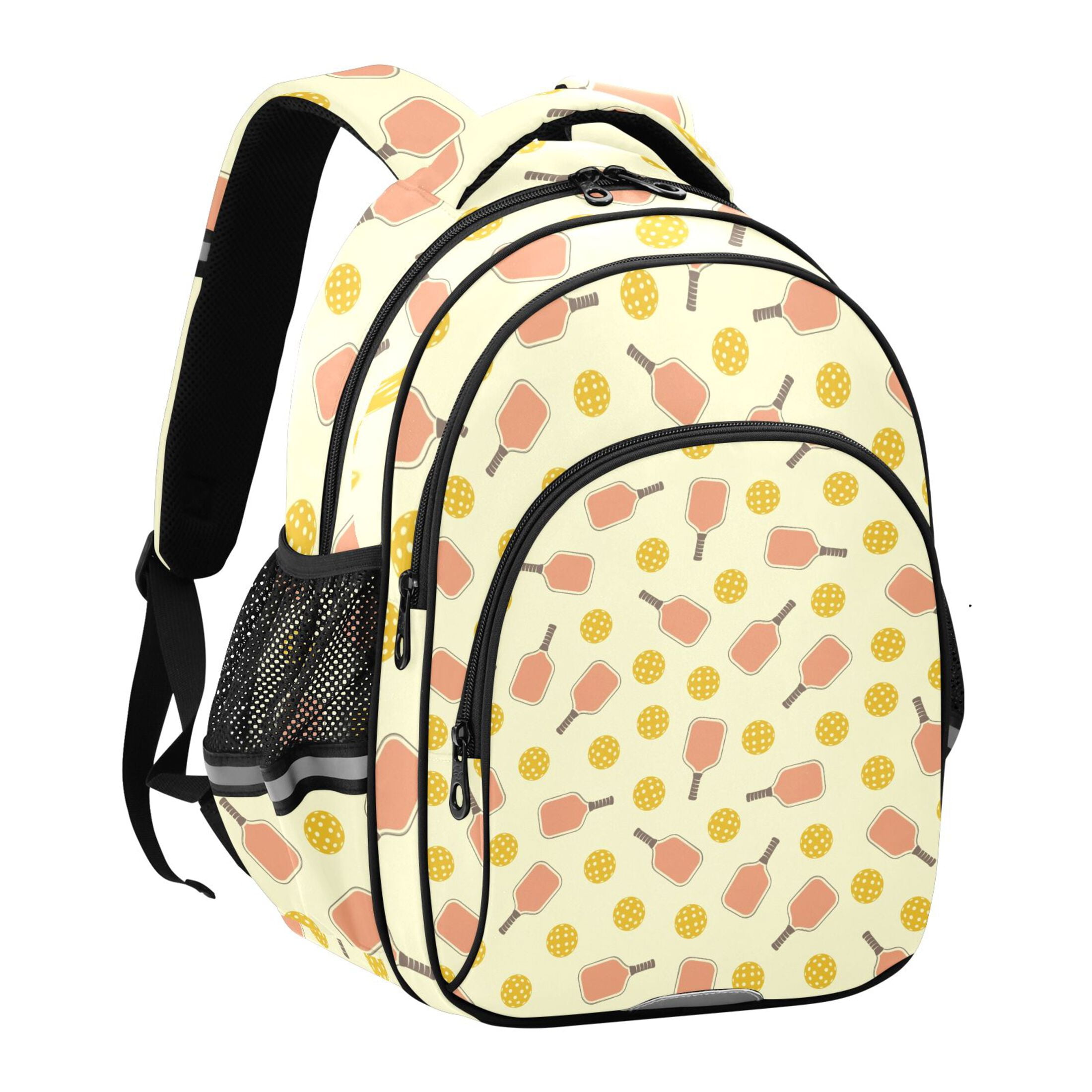 ALAZA Yellow Pickleball Balls School Backpack Elementary Bag Bookbag Travel Rucksack