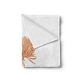 thumbnail image 2 of Dahlia Soft Flannel Fleece Throw Blanket, Vintage Style Single Blossom of Chrysanthemum Sketching in Color, Cozy Plush for Indoor and Outdoor Use, 50" x 60", Pale Orange Army Green, by Ambesonne, 2 of 5
