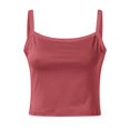 thumbnail image 4 of Fgnfyis Built In Bra Tank Tops For Women Slim Fit Cropped Sleeveless Camisole Stretchy Summer Fashion Womens Tops Brick Red S, 4 of 6