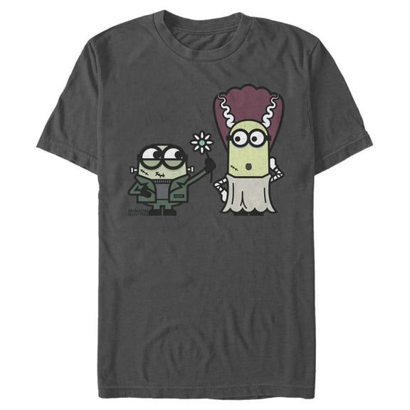 Men's Despicable Me Minions Bride Of Frankenstein  Graphic Tee Charcoal 3X Large