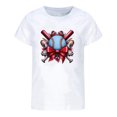 thumbnail image 3 of ibiyuan Girl Shirt Holiday Short Sleeve Girls T Shirts Size 12 Graphic Hearts Baby Girl Tops Round Neck Basic Tees Soft Summer Outfit,10-11 Years, 3 of 6