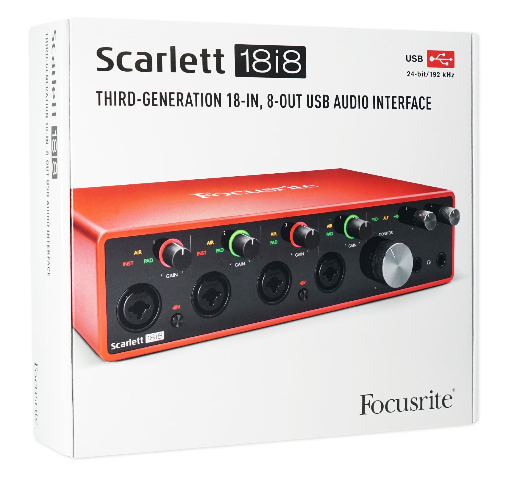 Focusrite Scarlett 18i8 3rd Gen 18-in, 8-out USB audio interface+(