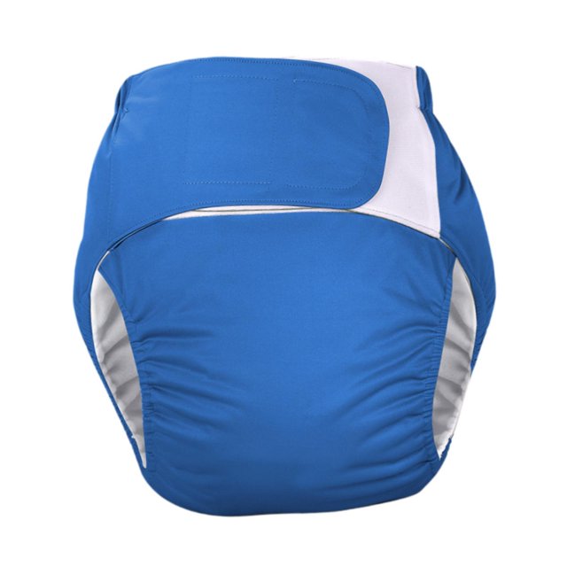 Pañal de tela para adultos jinwen Antifugas laterales para mujeres y hombres mayores Azul