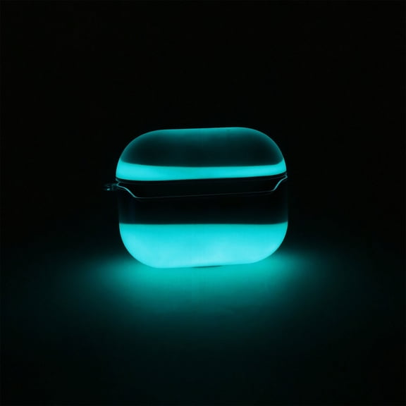 Bluetooth Earphone Protective Case,Glow-in-The-Dark Quicksand Earbud Case,Shockproof Shell,Portable Accessory for Daily Carry,Holiday Gift,2.83x2.24x1.26 Inch,White