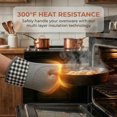 thumbnail image 4 of Oven Glove Cute,Cooking Mittens,Oven Mittens for Kitchen,Oven Gloves for Kitchen,Washable Silicone Oven Mitts Heat Resistant 500°F, Potholders for Kitchens Cooking Baking（Gray, 4 of 10