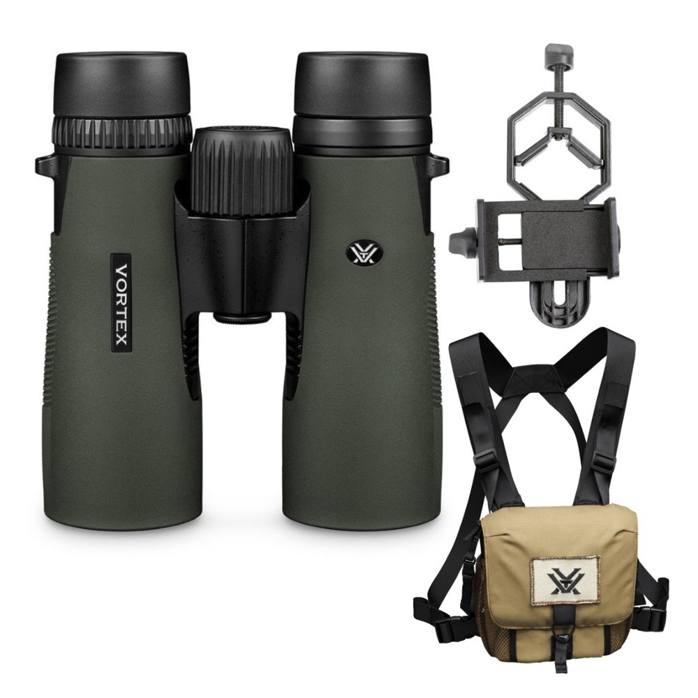 Vortex 10x42 Diamondback Binoculars HD w/GlassPak Case & Smartphone